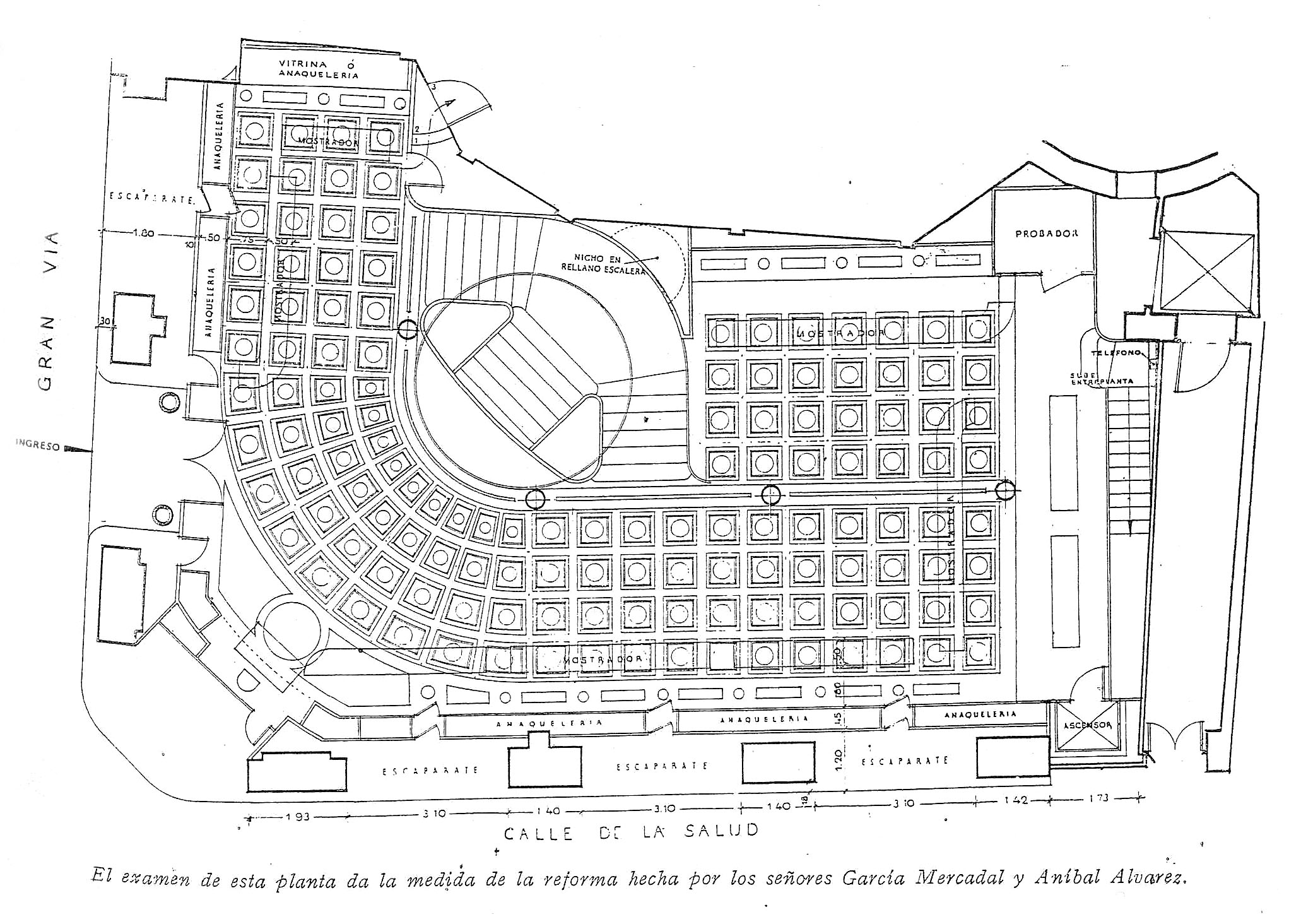 camisería Quirós. Aqtos Fernando García Mercadal, Ramón Aníbal Álvarez. Cortijos y Rascacielos, nº 58, 1950