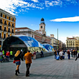 Nacional Tranvía etiqueta Puerta del Sol - Patrimonio cultural y paisaje urbano