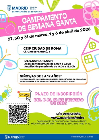 cartel campamento semana santa