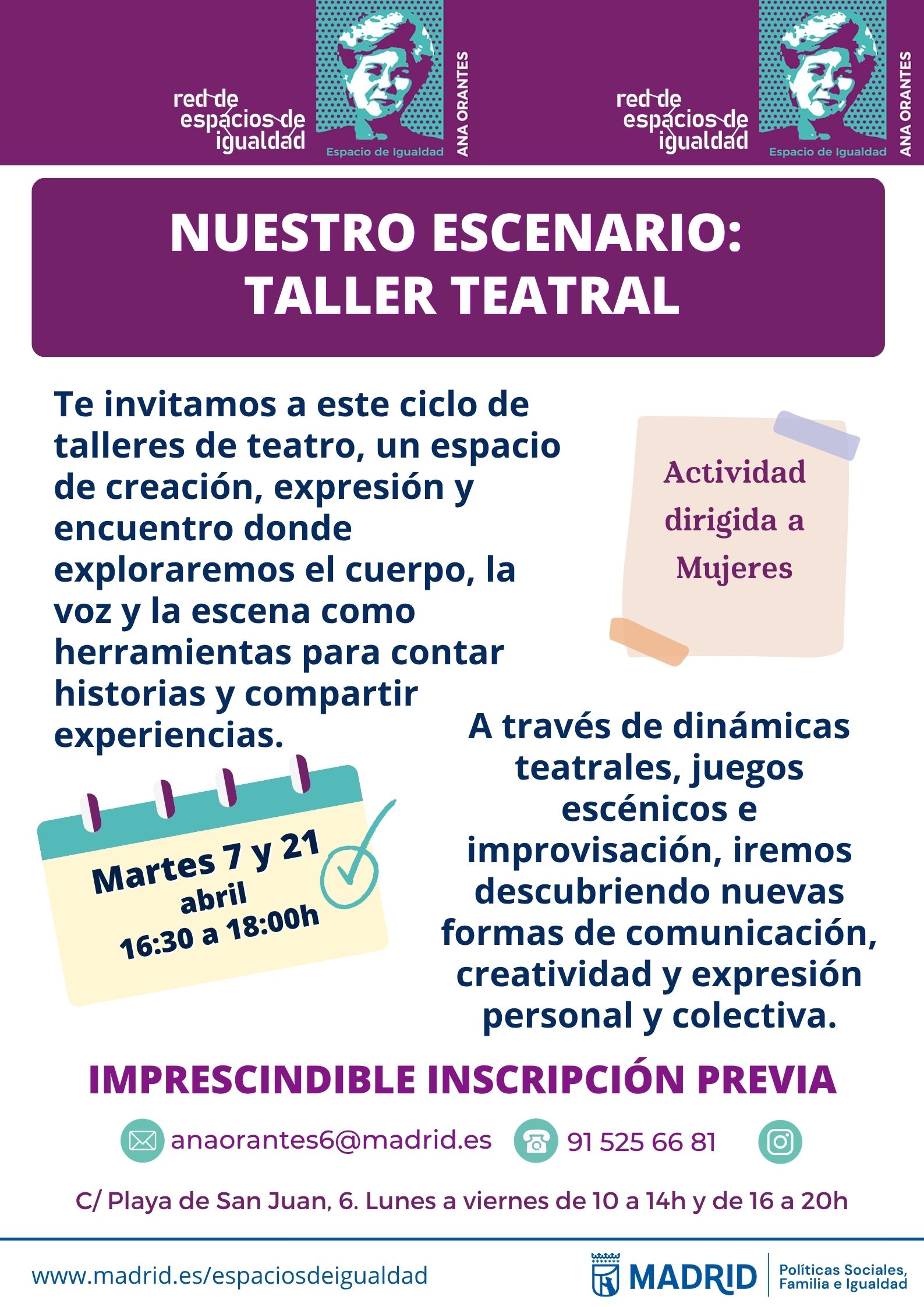 Cartel con la misma informaci&oacute;n que la publicada en web